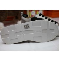 Hermes Men Rebus Sneaker Shoes White