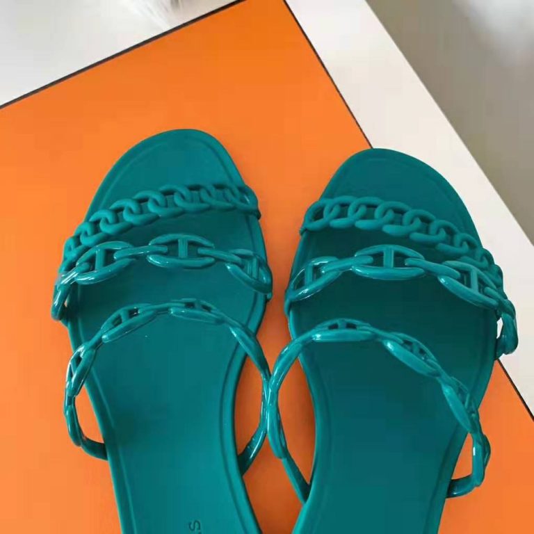 Hermes Women Rivage Sandal Summe TPU Sole-Green - LULUX