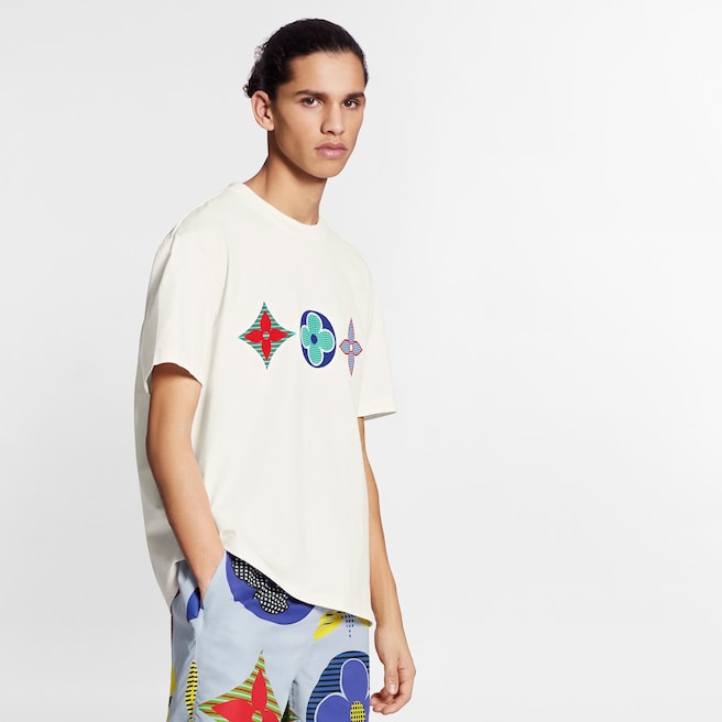 Louis Vuitton Rainbow Printed T-Shirt Milky White for Men