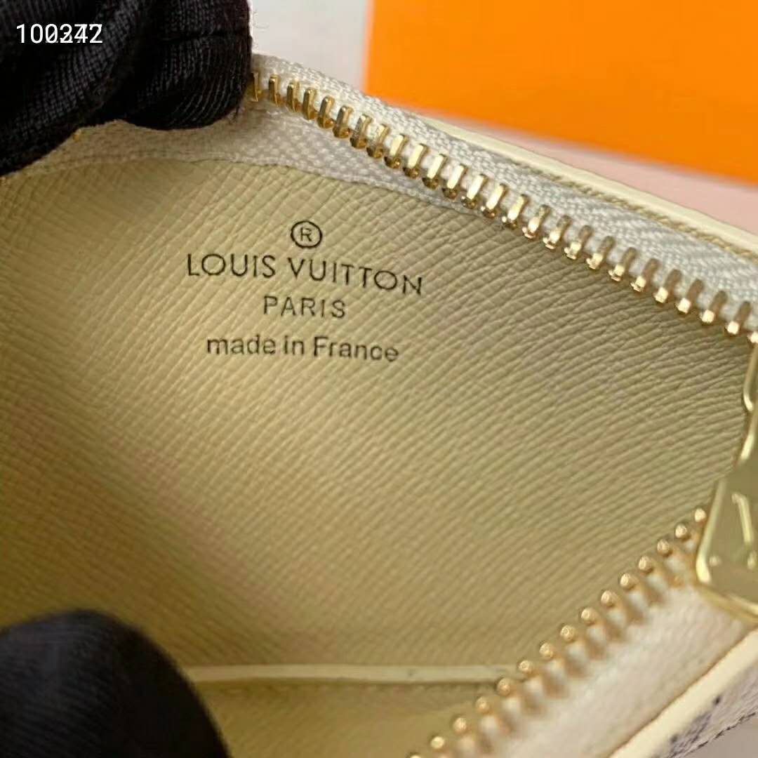 Louis Vuitton LV Unisex Key Pouch Damier Azur Canvas-Grey - LULUX
