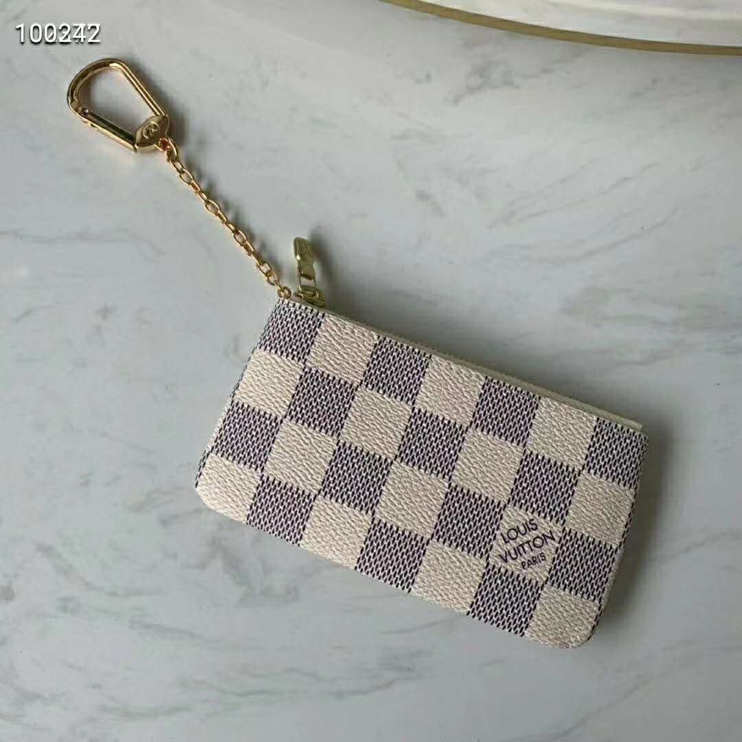 Key pouch cloth small bag Louis Vuitton Grey in Cloth - 22522104