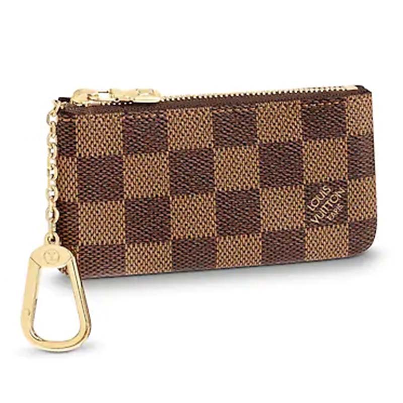 Louis Vuitton LV Key pouch Wild at heart Brown Leather ref.364006