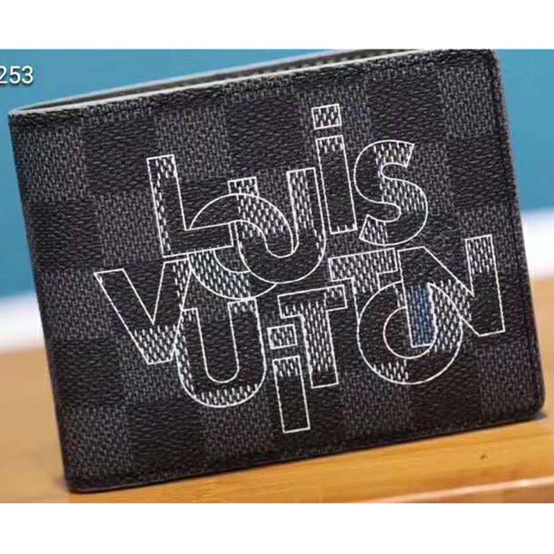 Louis Vuitton LV Unisex Multiple Wallet Damier Graphite Canvas-Grey - LULUX
