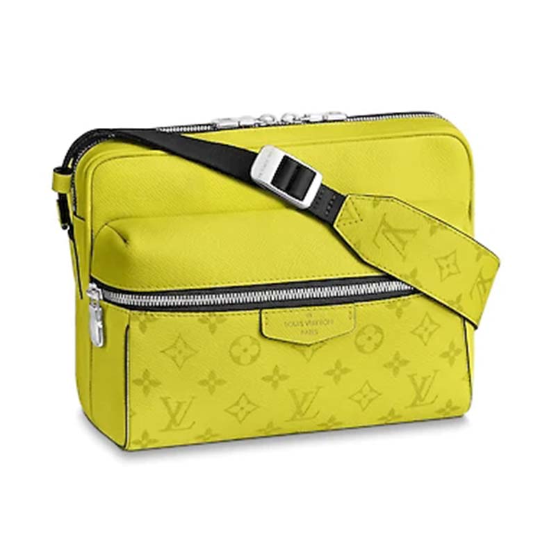 Louis Vuitton Duo Sling Bag Neon Yellow in Monogram Coated Canvas/Taiga  Cowhide Leather with Palladium-tone - US