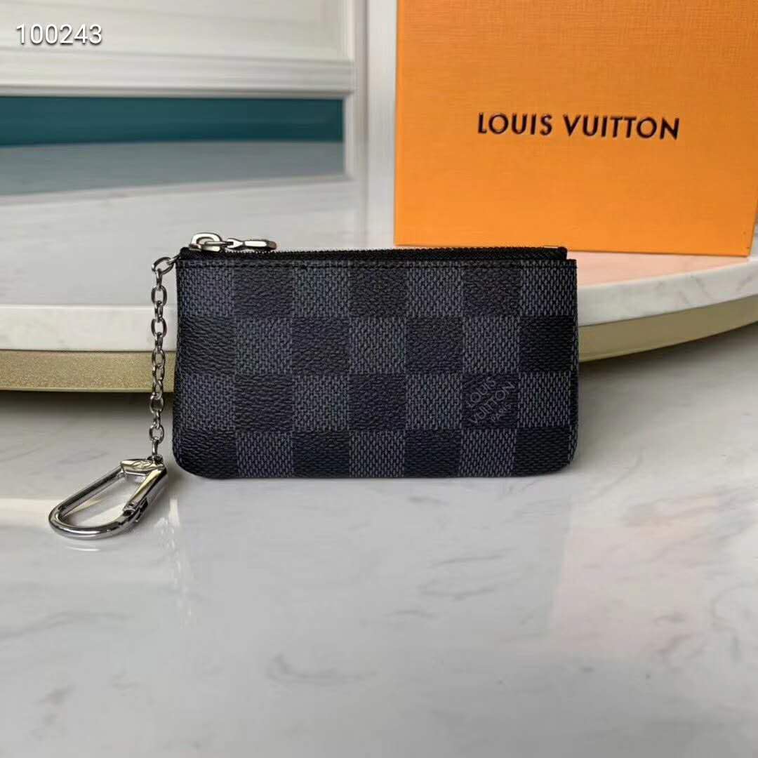 Louis Vuitton Monogram Pochette Cles Wallet Coin Purse With Key