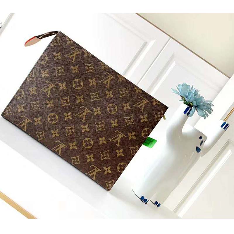 Louis Vuitton LV Unisex Toiletry Pouch 26 Monogram Canvas-Brown - LULUX