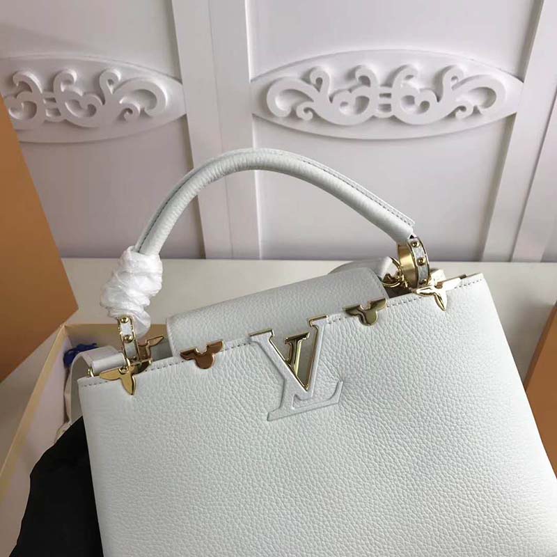 Louis Vuitton Taurillon Leather Flower Embellished Capucines BB Bag, Louis  Vuitton Handbags