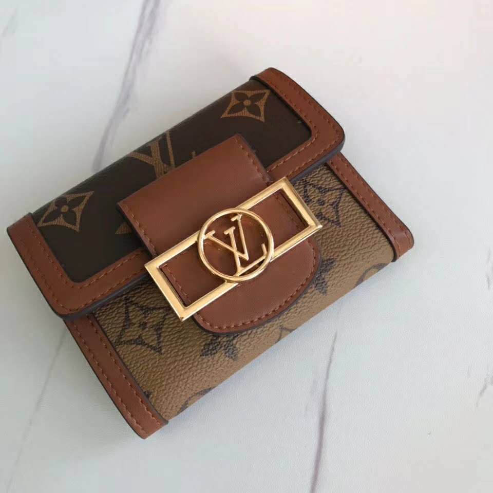 Louis Vuitton Wallet Purse Monogram Brown Woman unisex Authentic Used Y7166