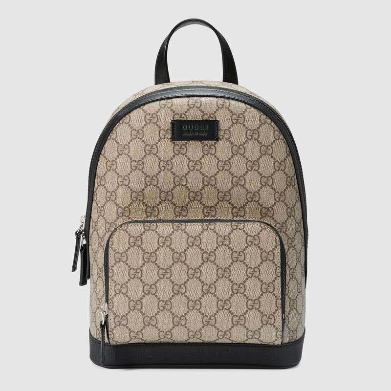 Gucci GG Unisex Eden Small Backpack Beige/Ebony GG Supreme Canvas - LULUX
