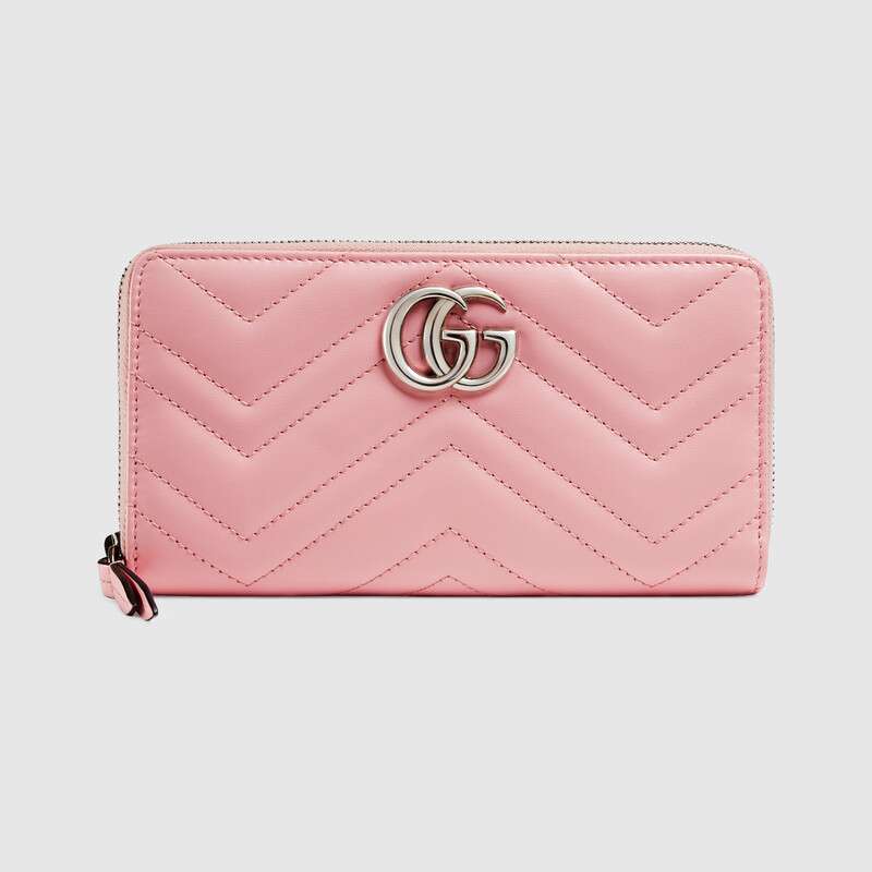 Gucci GG Women GG Marmont Zip Around Wallet Matelassé Leather - LULUX