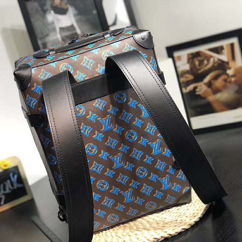 Louis Vuitton LV Men Soft Trunk Bag Coated Canvas-Blue - LULUX