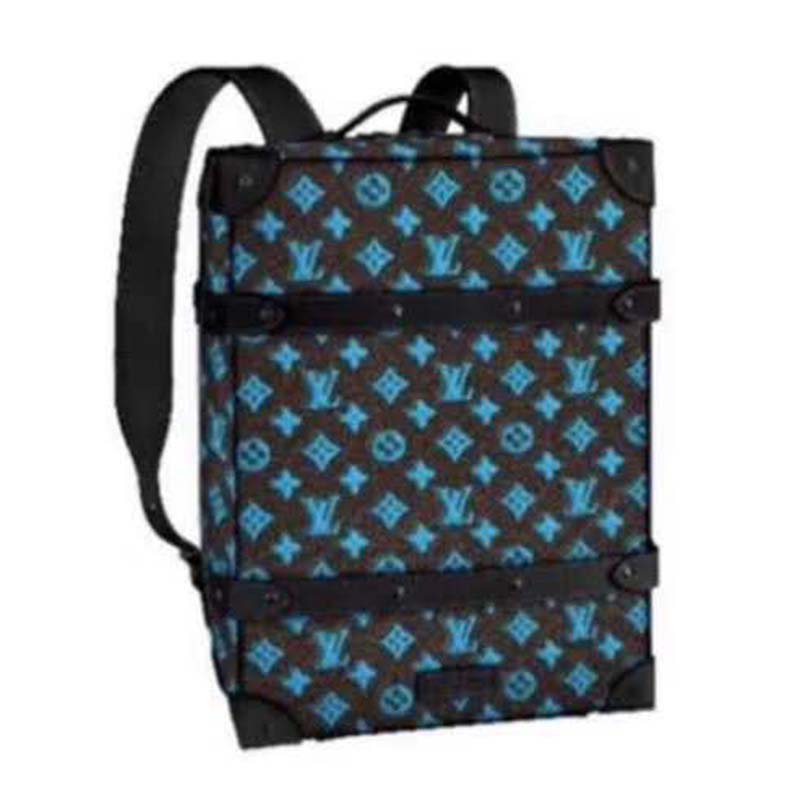 Louis Vuitton LV Men Soft Trunk Bag Coated Canvas-Blue - LULUX