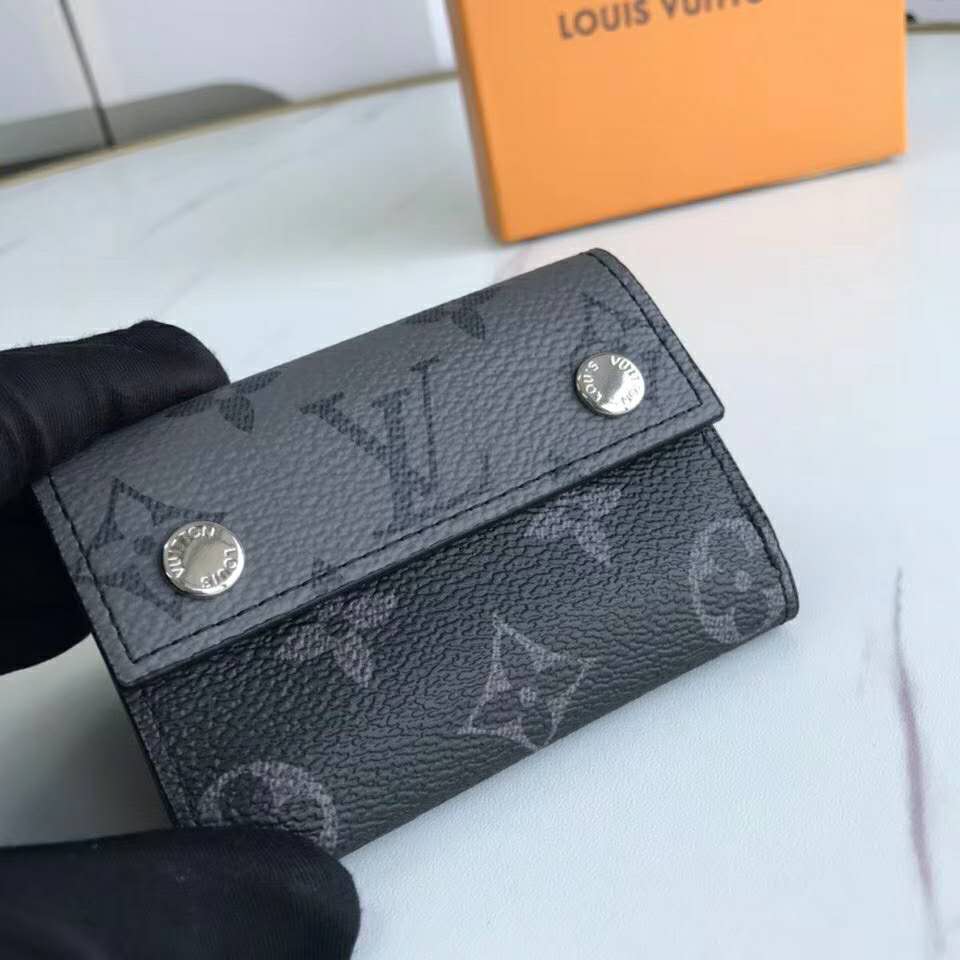 Louis Vuitton LV Unisex Discovery Compact Wallet Monogram Eclipse ...