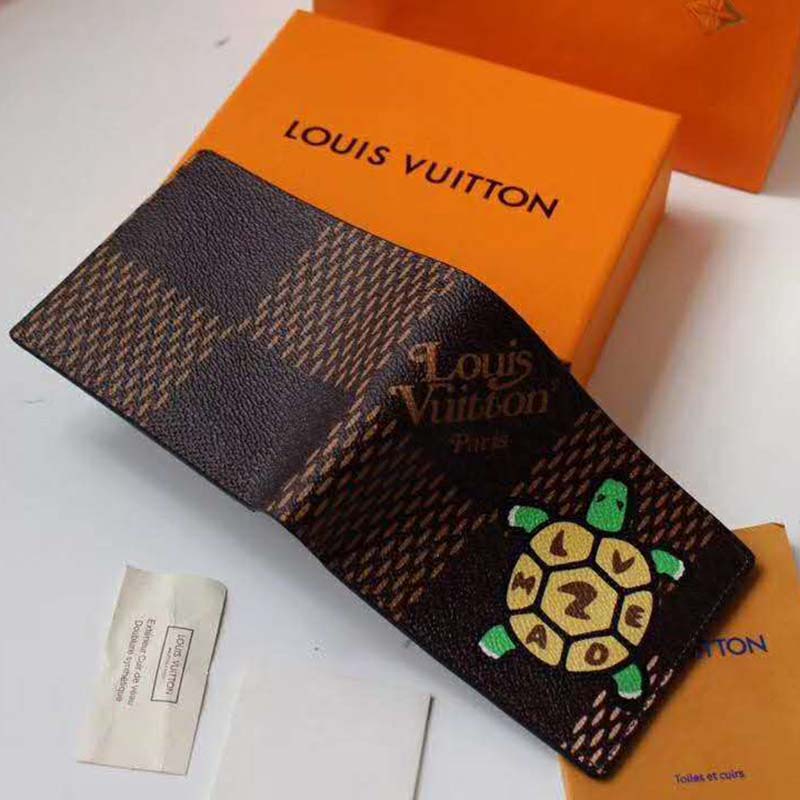 Louis Vuitton x Nigo Multiple Wallet Damier Ebene Giant Brown
