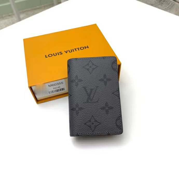 Louis Vuitton LV Unisex Pocket Organizer Wallet Monogram Eclipse Canvas - LULUX