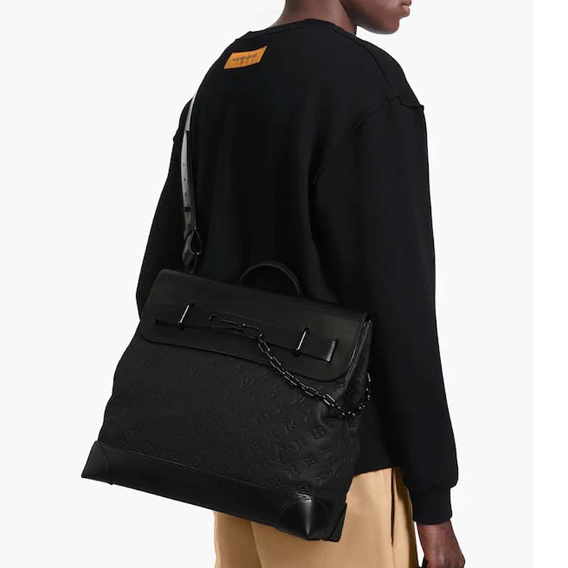 Louis Vuitton Taurillon City Steamer MM - Black Handle Bags, Handbags -  LOU611539