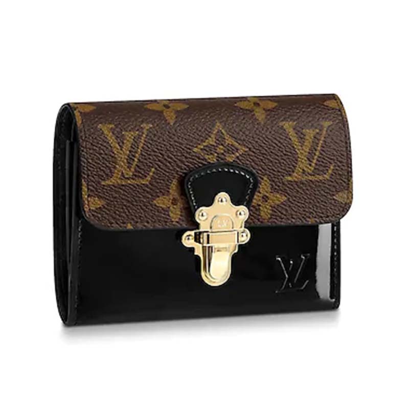 Louis Vuitton LV Women Cherrywood Compact Wallet Monogram Coated Canvas - LULUX