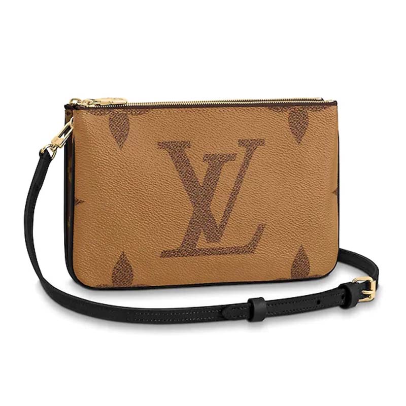 Louis Vuitton Monogram Reverse Giant Double Zip Pochette - Brown Crossbody  Bags, Handbags - LOU800398