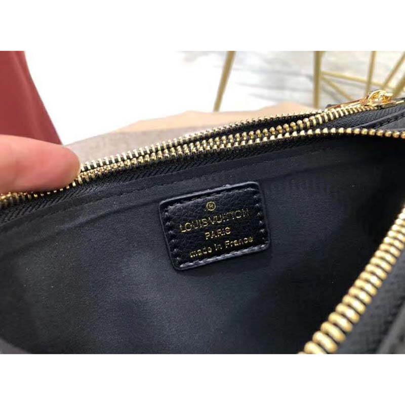 Louis Vuitton Double Zip Pochette Monogram Empreinte Leather with Gold –  EliteLaza