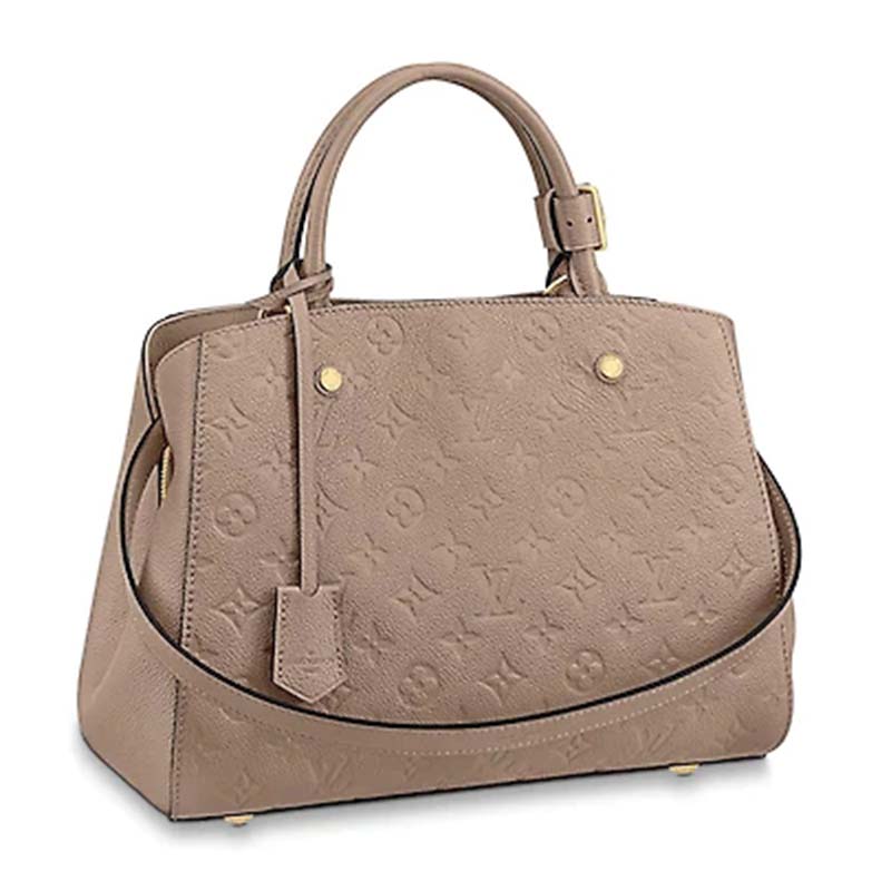 Louis Vuitton Montaigne Handbag Monogram Empreinte Mm Nude 