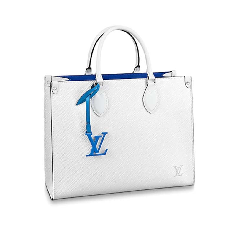 Onthego leather tote Louis Vuitton White in Leather - 25087232
