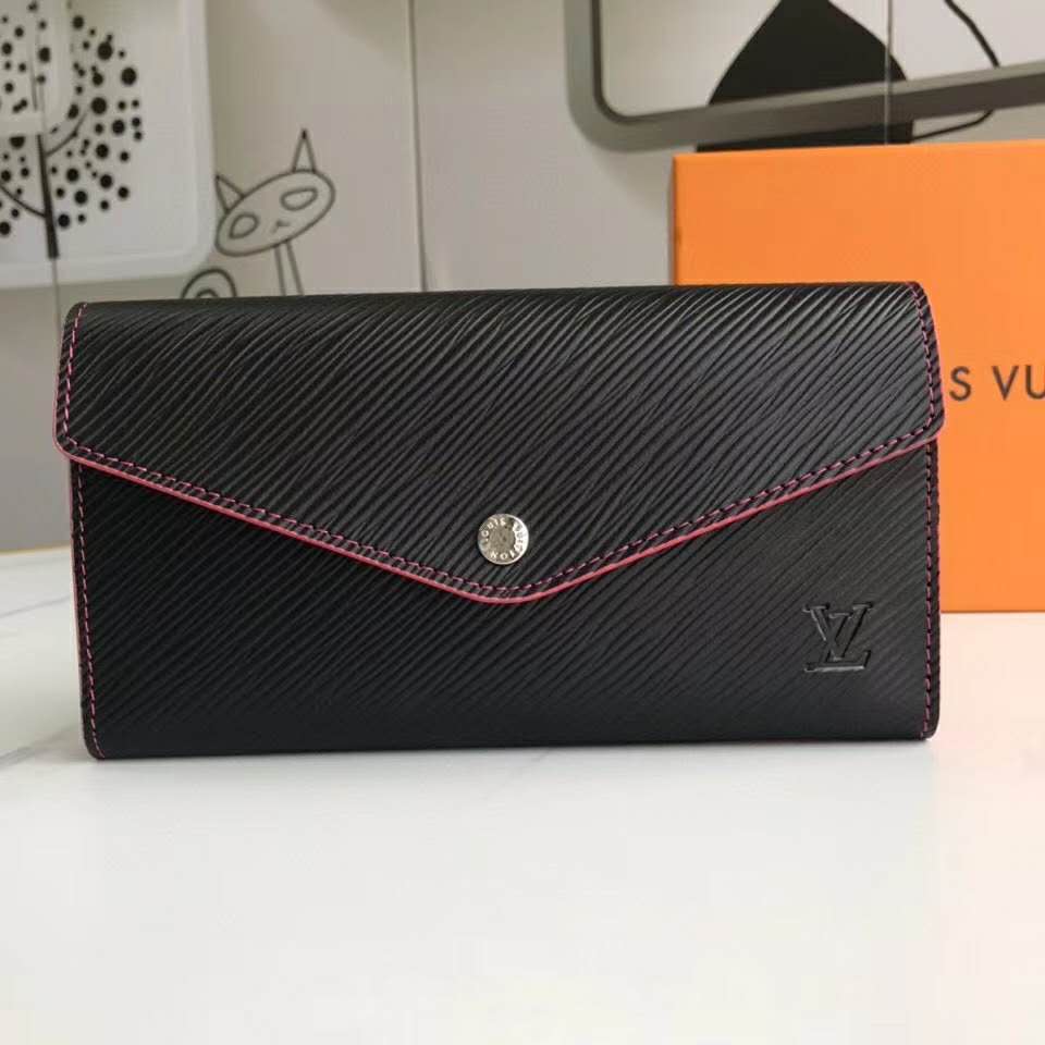 Louis Vuitton LV Women Sarah Wallet in Epi Leather-Black - LULUX