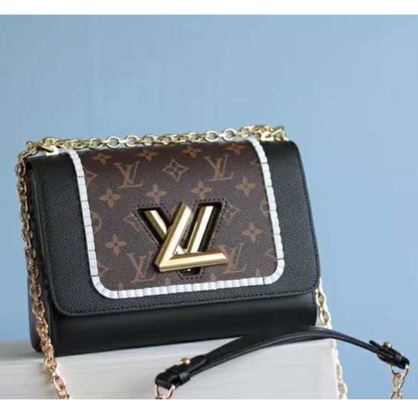 Louis Vuitton Twist MM Bag With Scrunchie Handle And Red Cowhide