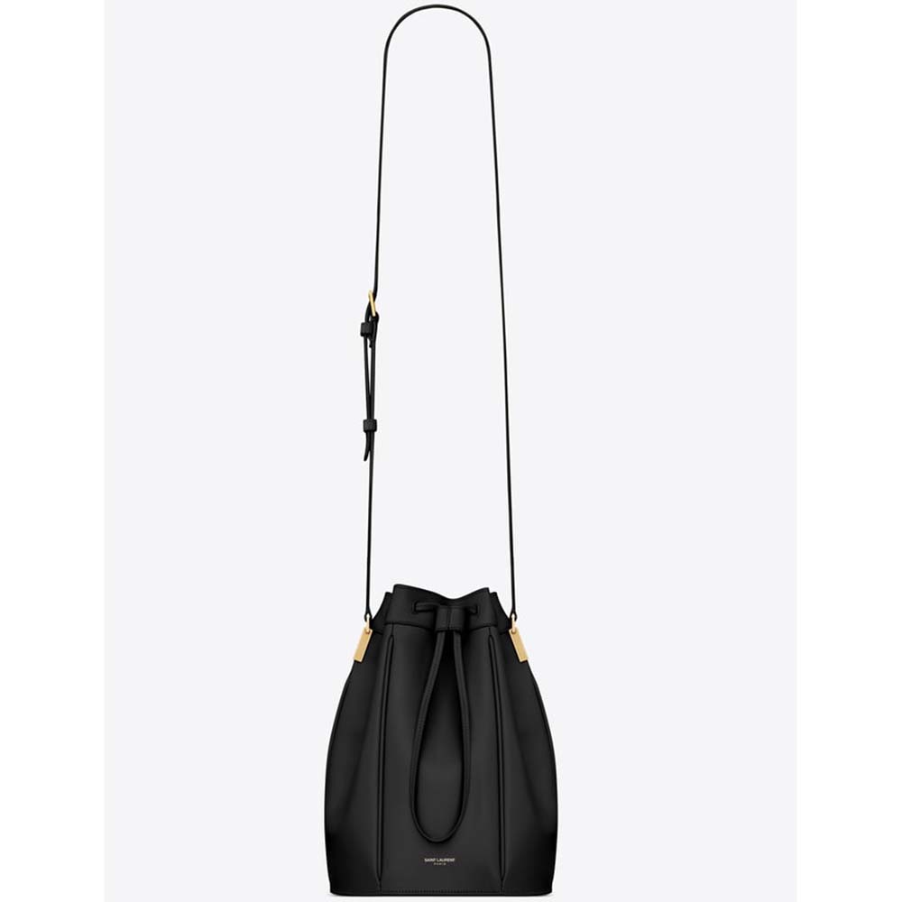 Saint Laurent YSL Women Saffiano Leather Mini Shoulder Bag-Black - LULUX
