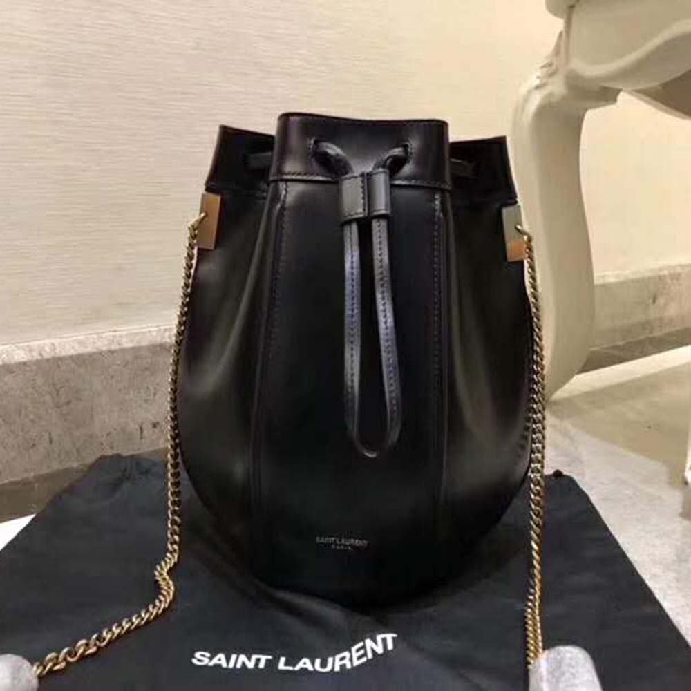 Saint Laurent YSL Women Saffiano Leather Mini Shoulder Bag-Black - LULUX