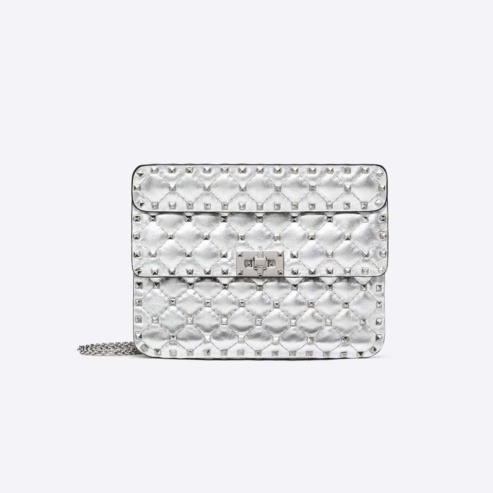 silver valentino purse