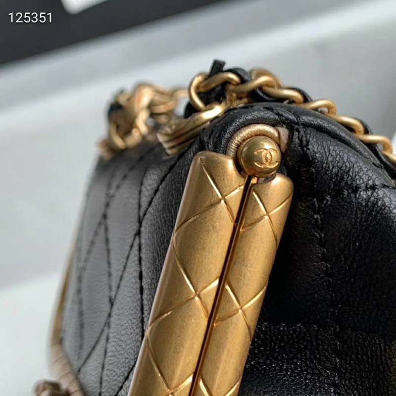 Chanel Kiss-Lock Lambskin Mini Bag