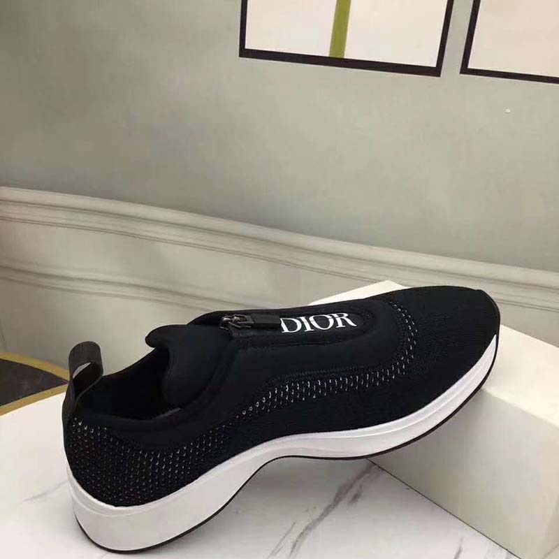 Dior Unisex B25 Low-Top Sneaker Black Neoprene and Mesh - LULUX