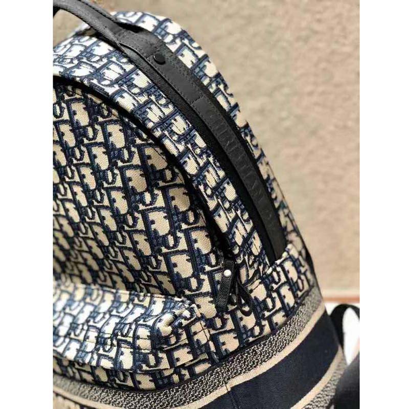 DiorTravel backpack Blue Dior Oblique Jacquard - DB009