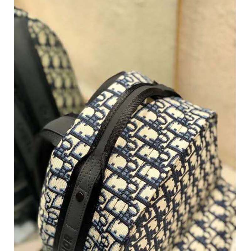DiorTravel Backpack Blue Dior Oblique Jacquard