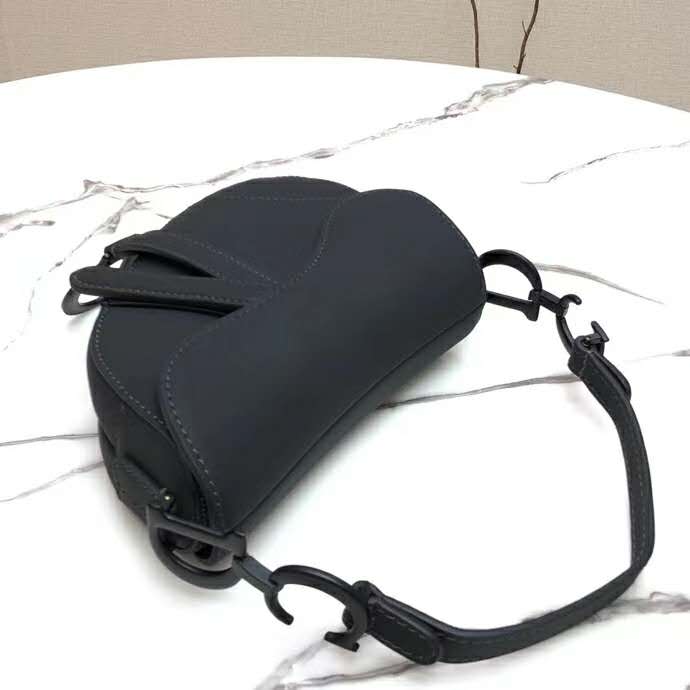 Dior Women Saddle Bag in Matte Black Ultramatte Calfskin - LULUX