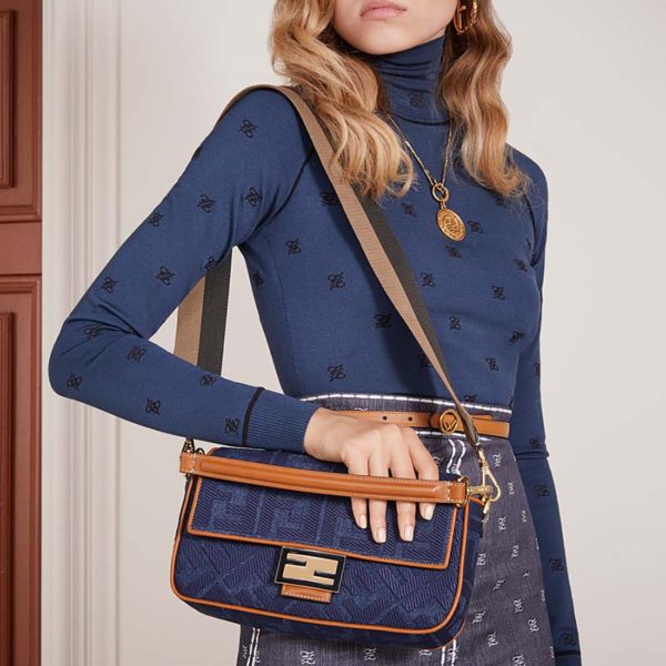 fendi baguette blue denim