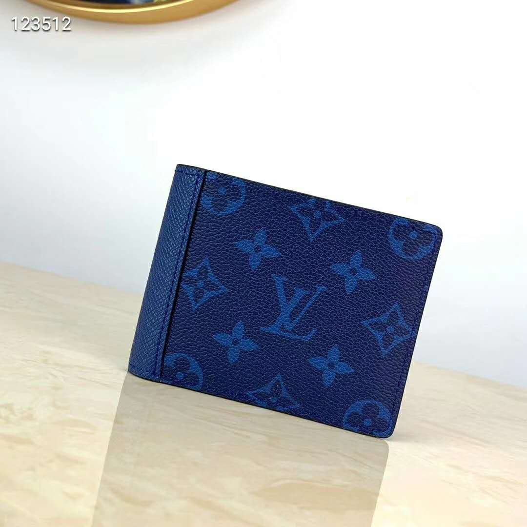 Louis Vuitton Multiple Wallet Monogram Pacific Taiga Blue in Taiga  Leather/Coated Canvas with Silver-tone - GB