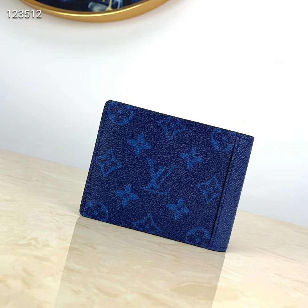Louis Vuitton LV Unisex Multiple Wallet Monogram Canvas Taiga Leather