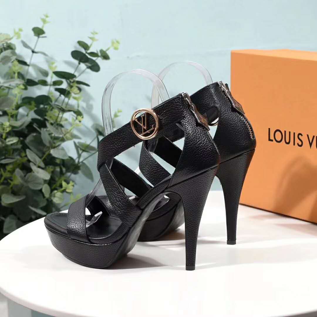 Louis Vuitton Heel 11.5cm Platform 4cm Podium Sandals Monogram