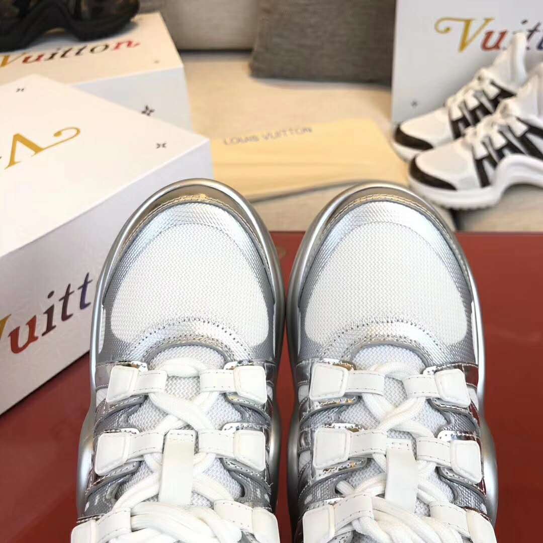 Archlight cloth trainers Louis Vuitton Silver size 37 EU in Fabric -  31586864