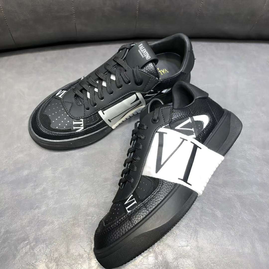 Valentino Unisex Calfskin VL7N Sneaker Bands Rubber-Effect VLTN Logo ...