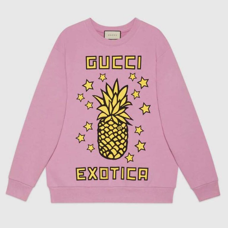 Gucci Women Gucci Pineapple Print Sweatshirt Organic Cotton Jerseygucci Exotica Lulux 3125