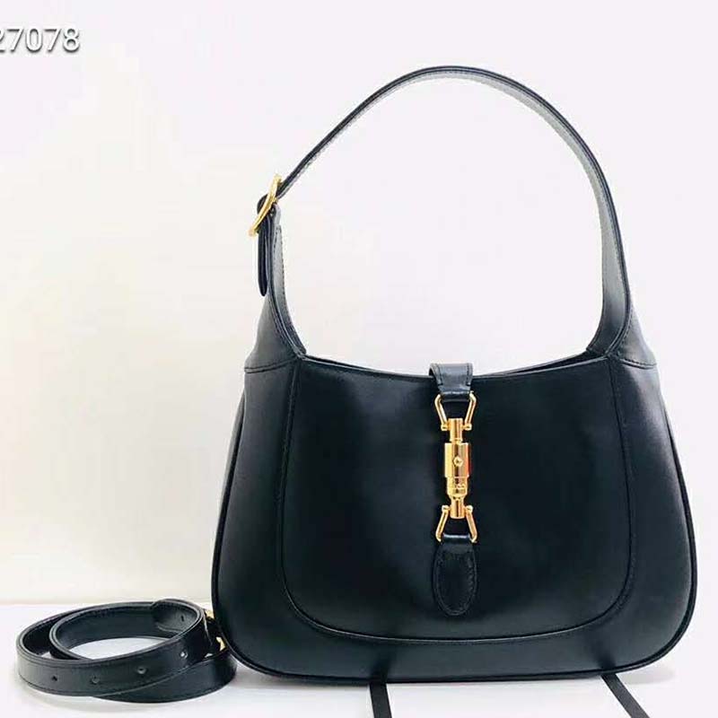 Gucci Women Jackie 1961 Small Hobo Bag in Black Leather - LULUX