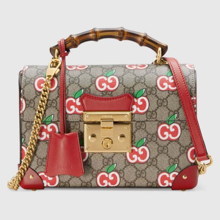 gucci padlock small bamboo shoulder bag