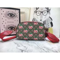 Gucci Women Small Shoulder Bag GG Apple Print Supreme Canvas