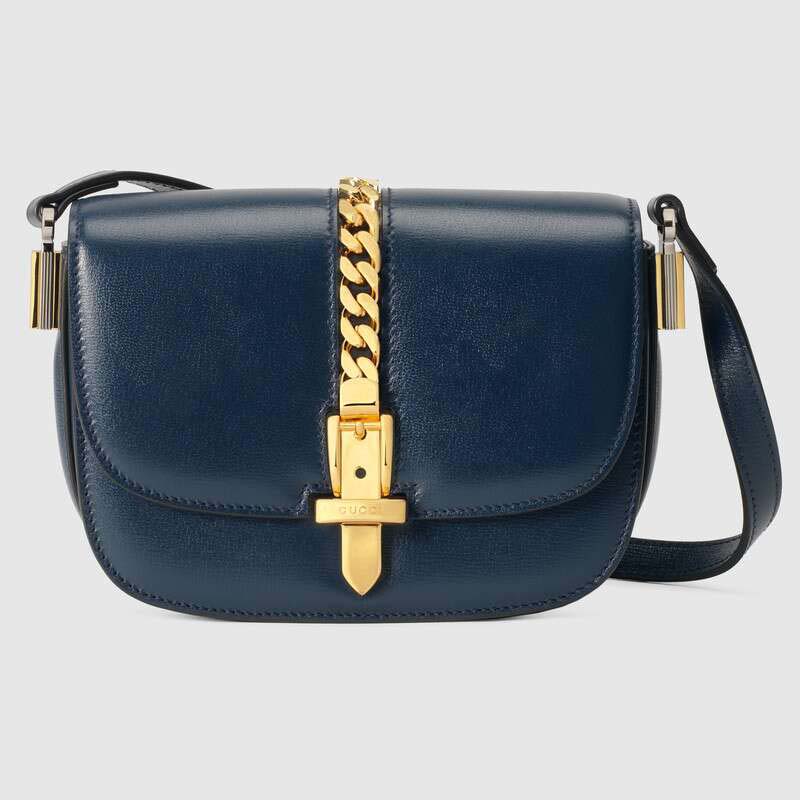 Gucci Women Sylvie 1969 Mini Shoulder Bag Textured Leather Vintage ...