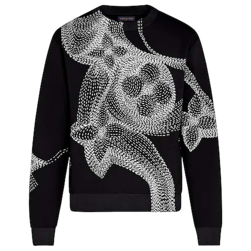Louis Vuitton Flower Printed Sweatshirt Black