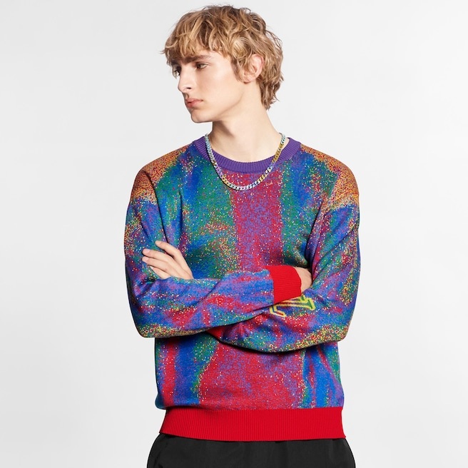Mens Orange Louis Vuitton Sweater | semashow.com
