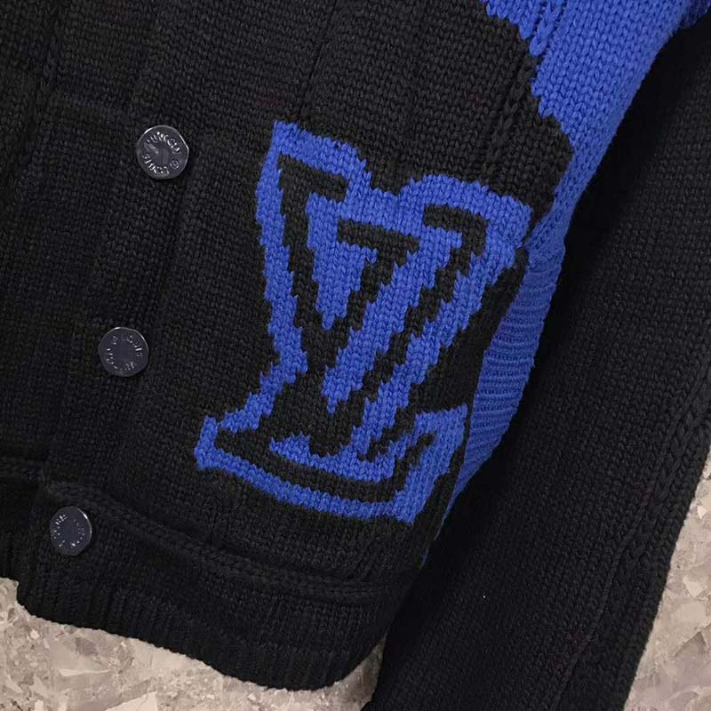 Louis Vuitton Blue Knit Trucker Jacket