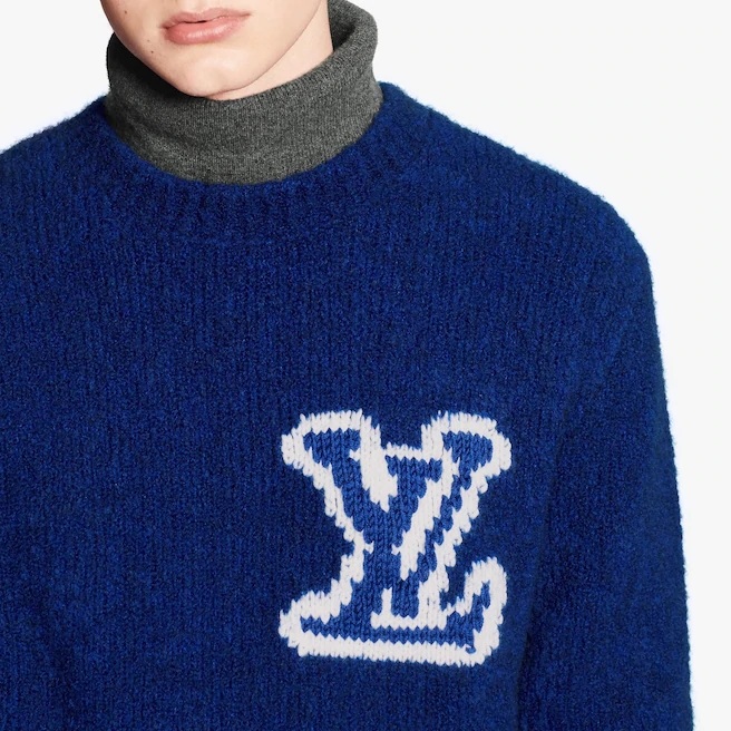 Louis Vuitton Crewneck Sweater Blue Wool ref.698342 - Joli Closet